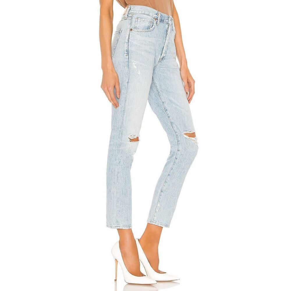 Citizens of Humanity Womens Jeans Sz 27 (30x27) Liya High‎ Rise Classic Fit Crop - Picture 2 of 10